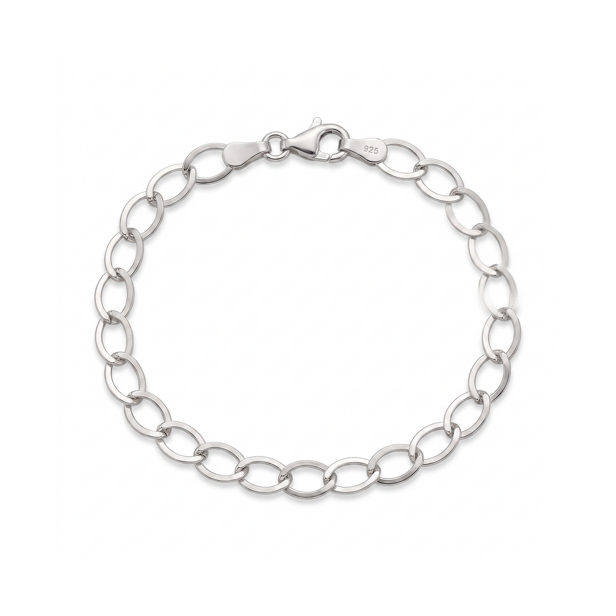 Pulseira Elo Oval em prata 925 - El Patron Platas - foto 4
