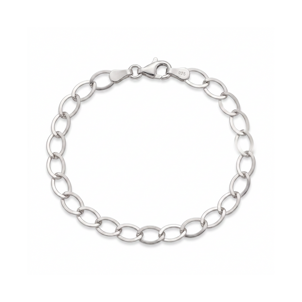 Pulseira Elo Oval em prata 925 - El Patron Platas - foto 4