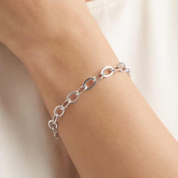 Pulseira Elo Oval em prata 925 - El Patron Platas - foto 2