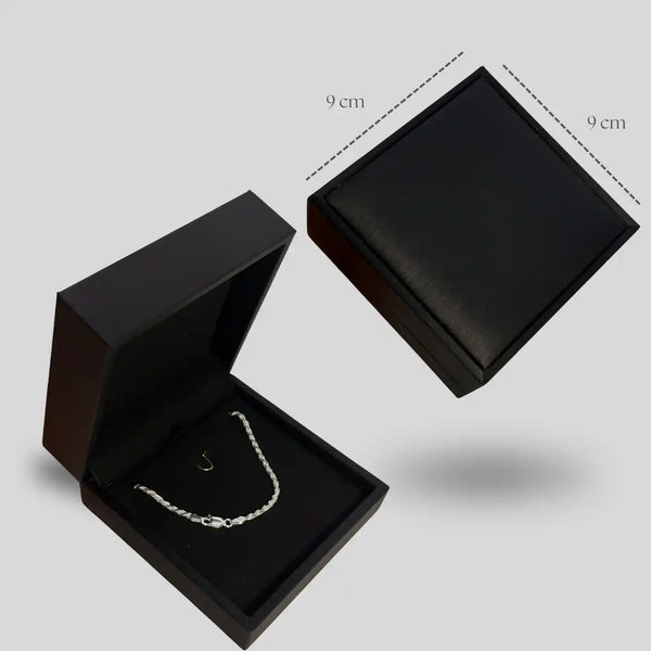 Estojo Premium para Corrente ou Conjunto em Courino Preto