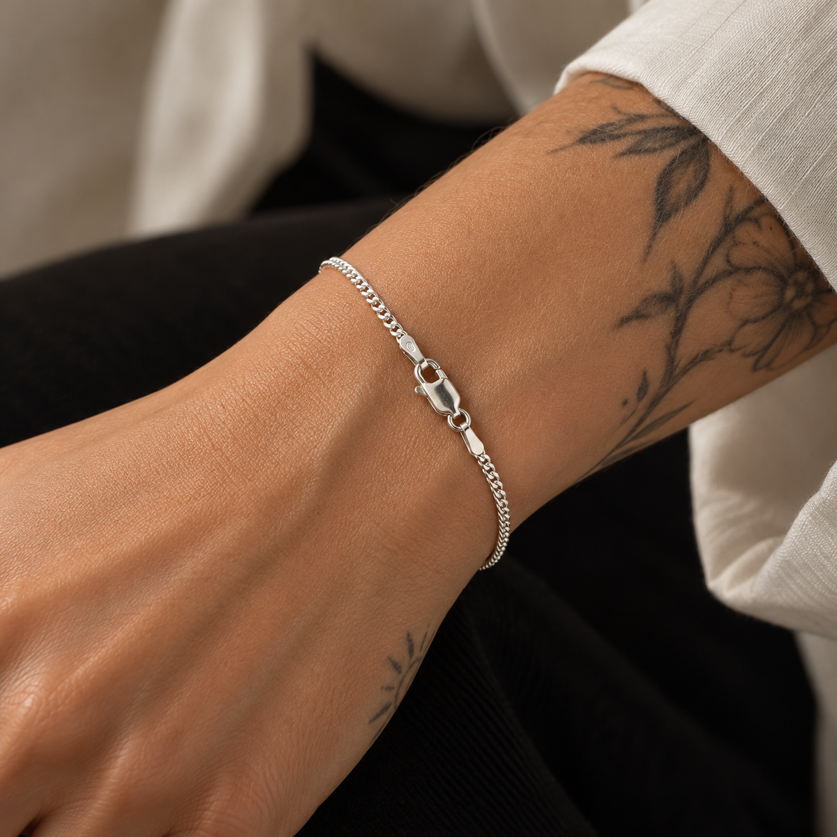 Pulseira 2mm Cubana em prata 925 - El Patron Platas - foto 1