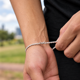 Pulseira Cordão Baiano 3,5mm com fecho batom em prata 925 - El Patron Platas - foto 3
