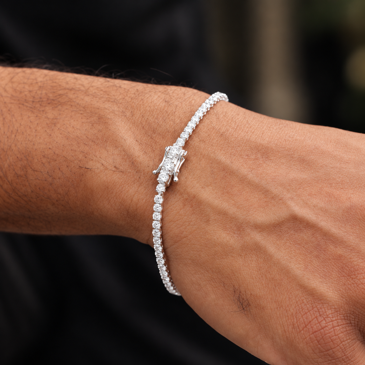 Pulseira Riviera Aurora Brasil 3mm com Fecho Gaveta em prata 925 - El Patron Platas - foto 1