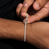 Pulseira Riviera Aurora Brasil 3mm com Fecho Gaveta em prata 925 - El Patron Platas - foto 2