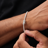 Pulseira Riviera Aurora Brasil 3mm com Fecho Gaveta em prata 925 - El Patron Platas - foto 3