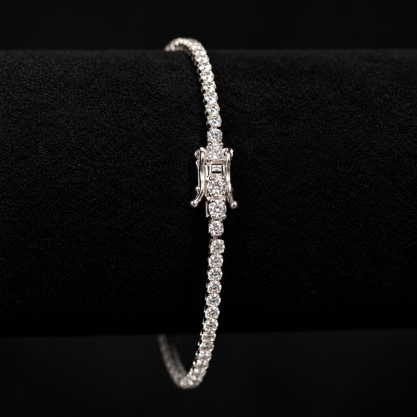 Pulseira Riviera Aurora Brasil 3mm com Fecho Gaveta em prata 925 - El Patron Platas - foto 4