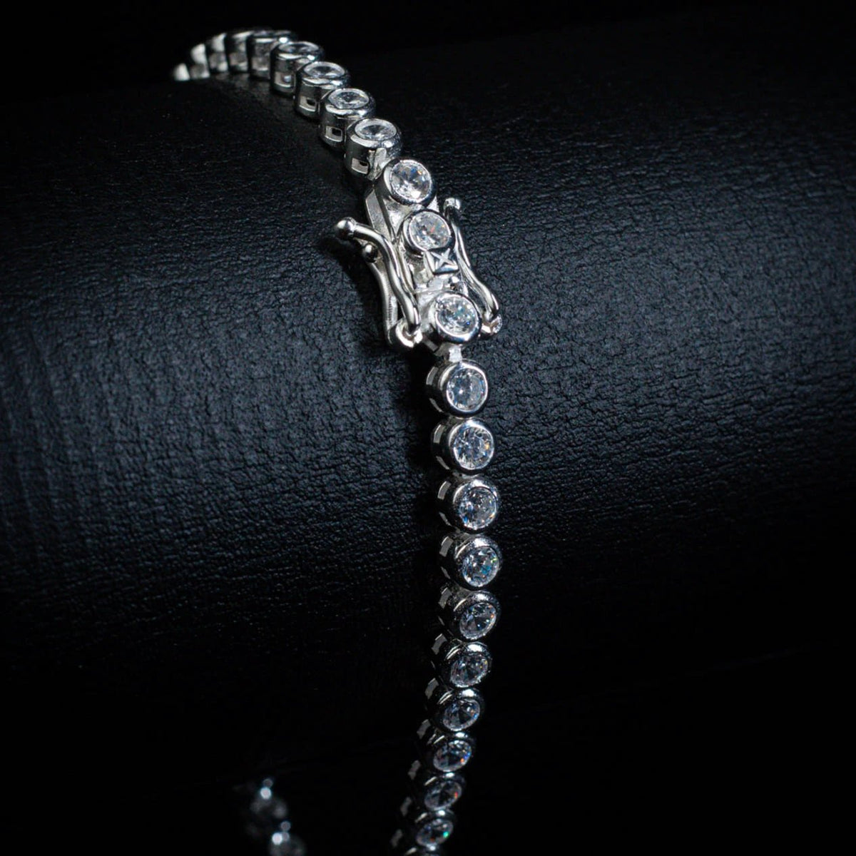 Pulseira Riviera Tamboril 5mm em prata 925 com zircônias, El Patron Platas.